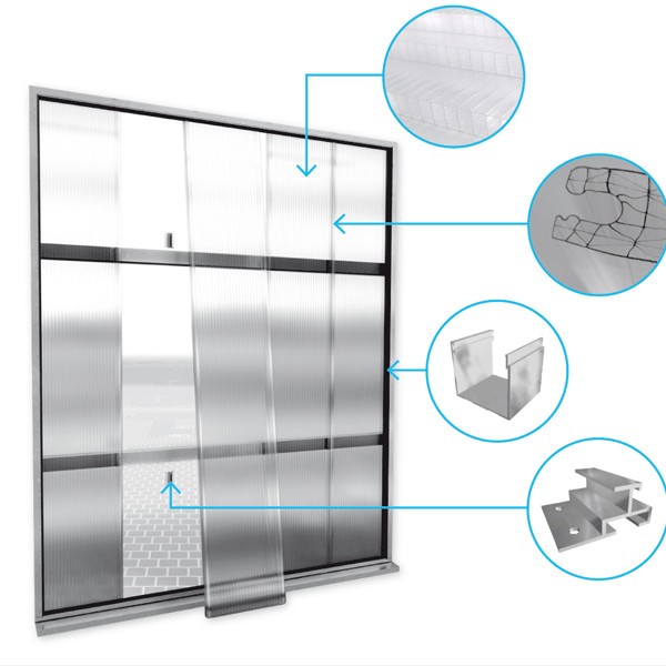 Polycarbonate emboitable connectable