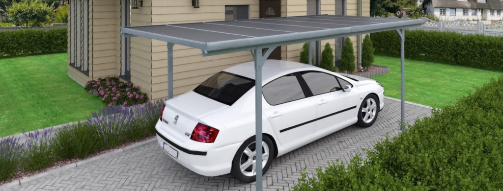 carport aluminium toit plat