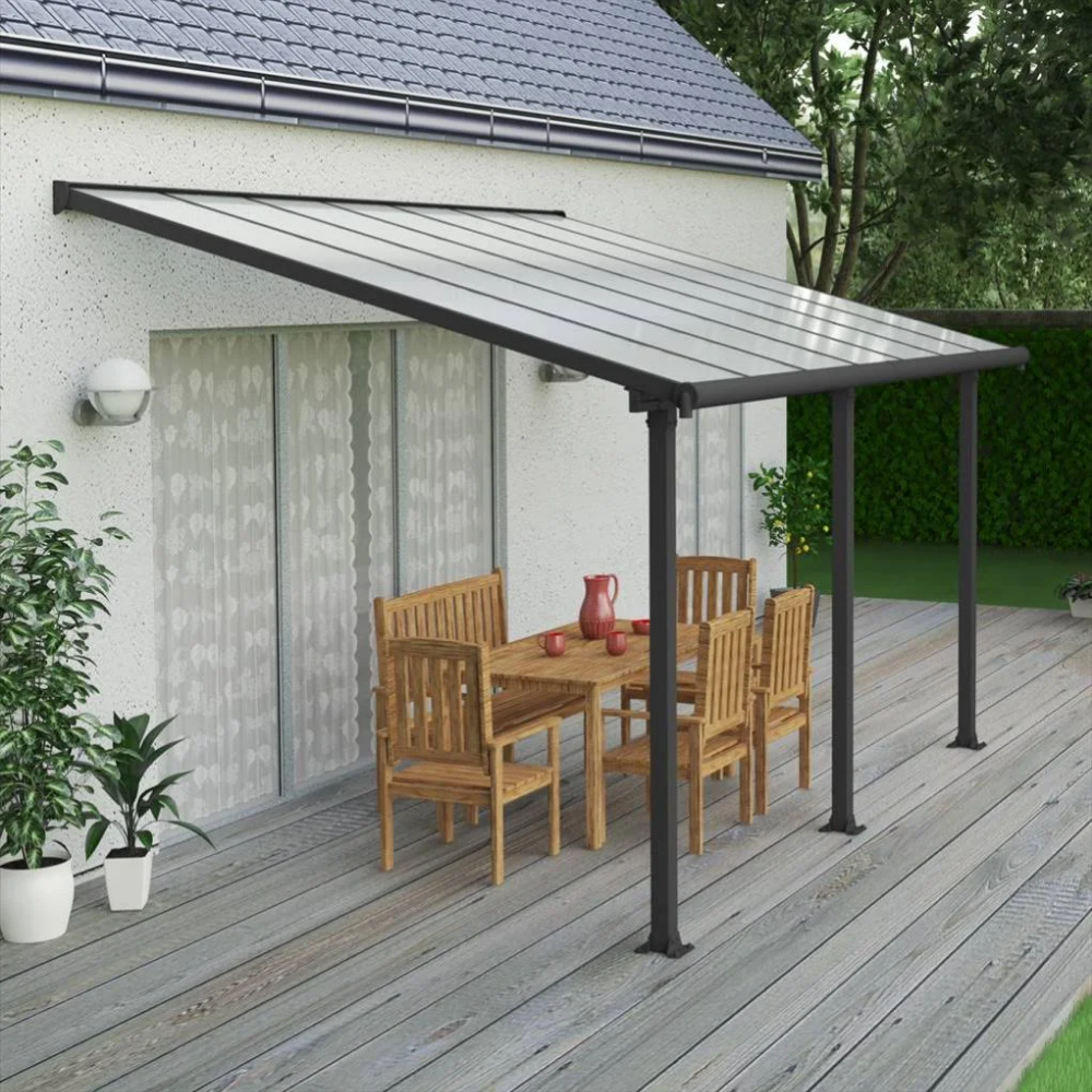 pergola aluminium grise