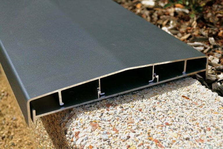 Profilé D'appui De Fenêtre En Aluminium Anthracite RAL7016 - Épaisseur 1 Mm, Longueur 2 Mètres - Finition Goutte D'eau